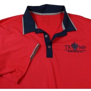 Adidas Climacool Polo Shirt Trump Washington DC - Mens Size Medium - Embroidered